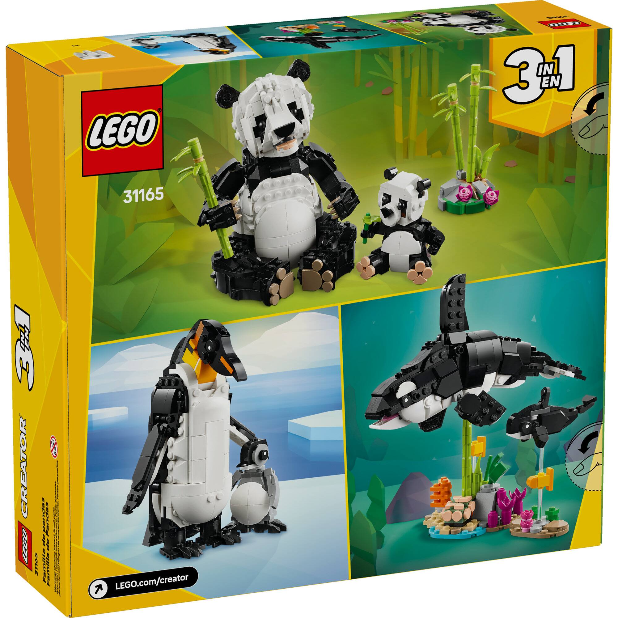 LEGO® Creator 3in1 Wild Animals: Panda Family Toy Playset 31165